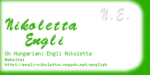 nikoletta engli business card